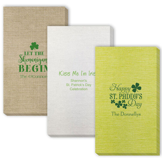 Design Your Own St. Patrick's Day Bamboo Luxe Guest Towels